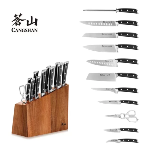 Cangshan S Series 12-Piece German Steel Forged Knife Block Set