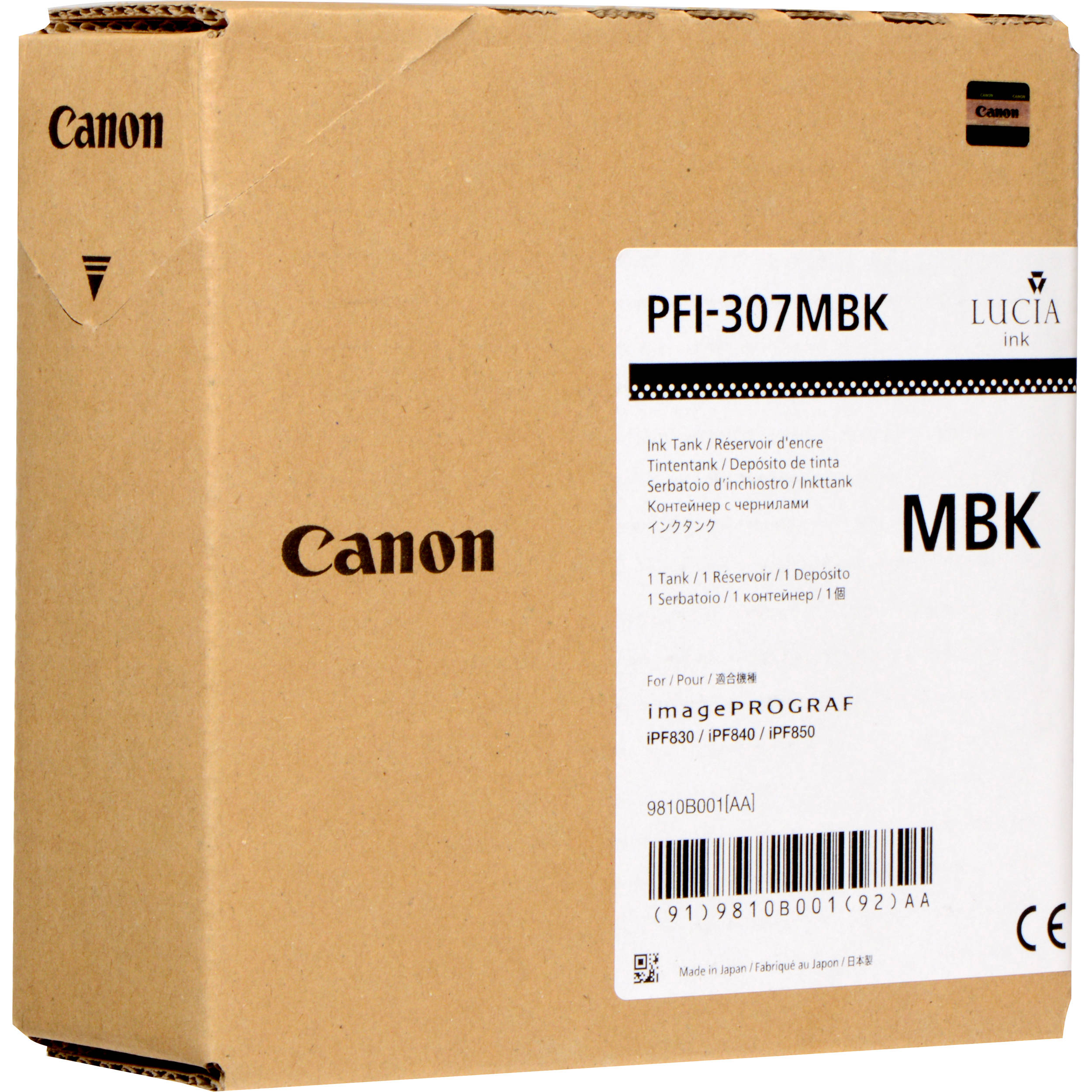 Canon PFI-307MBK Matte Black Ink Cartridge (330 mL)