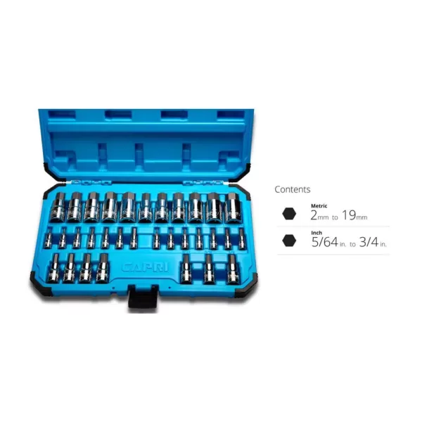 Capri Tools Hex Master Bit Socket Set (32-Piece)