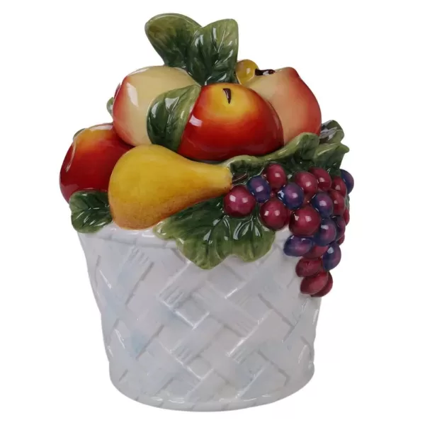 Certified International 88 oz. Ambrosia 3-D Fruit Basket Multicolored Cookie Jar