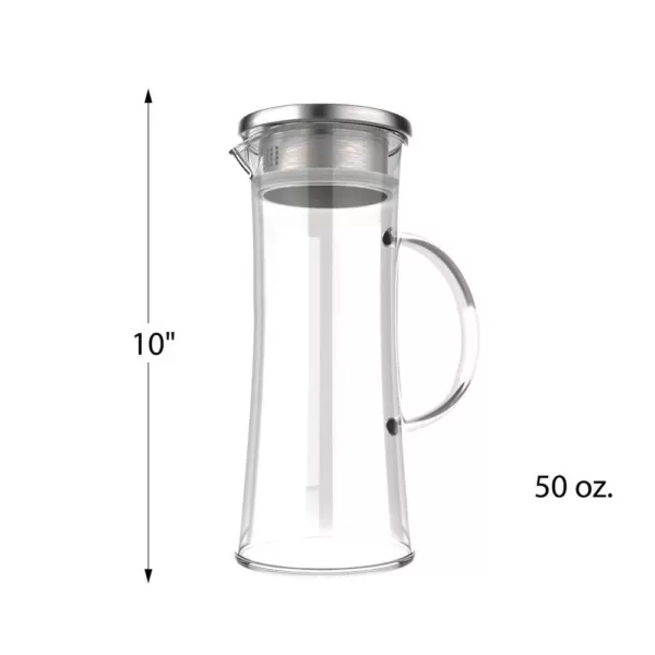 Classic Cuisine 50 oz. Glass Pitcher with Lid