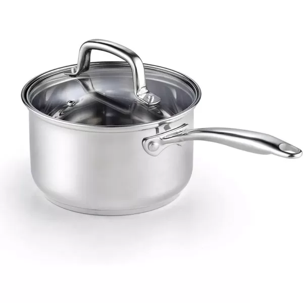 Cook N Home 3 qt. Stainless Steel Sauce Pan with Glass Lid