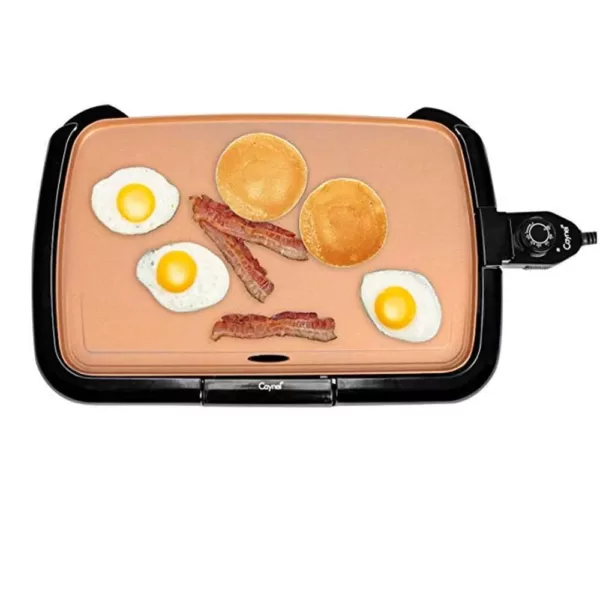 Boyel Living Nonstick Electric Skillet, Cool-TouchElectric, 1200-Watts, (Copper)