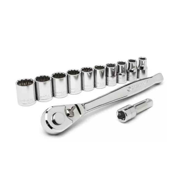 Crescent 1/2 in. Drive 12-Point Ratchet and Socket Set (12-Piece)