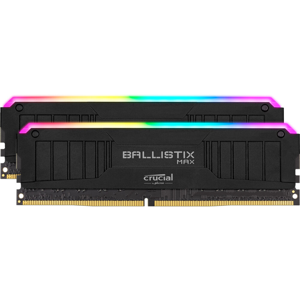 Crucial 32GB Ballistix MAX RGB DDR4 4400 MHz UDIMM Gaming Desktop Memory Kit (2 x 16GB, Black)