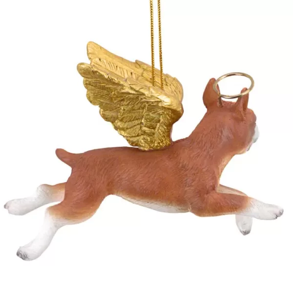Design Toscano 3 in. Honor the Pooch Boxer Holiday Dog Angel Ornament
