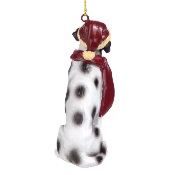 Design Toscano 3.5 in. Dalmatian Holiday Dog Ornament Sculpture