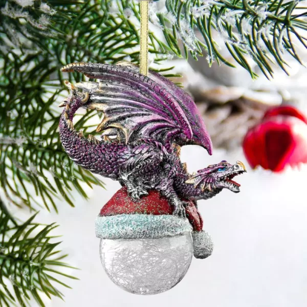 Design Toscano 6.5 in. North Pole Dragon Holiday Ornament