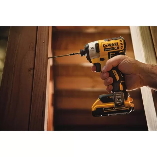 DEWALT 20-Volt MAX XR Cordless Brushless 3-Speed 1/4 in. Impact Driver with (3) 20-Volt 5.0Ah Batteries & Charger