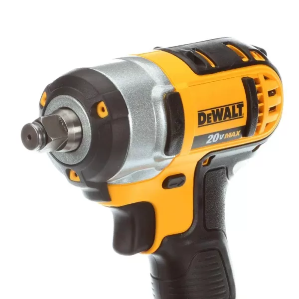 DEWALT 20-Volt MAX Cordless 1/2 in. Impact Wrench Kit with Detent Pin, (1) 20-Volt 3.0Ah Battery & Charger