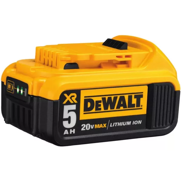 DEWALT 20-Volt MAX Cordless 1/2 in. High Torque Impact Wrench with Detent Pin & (1) 20-Volt 5.0Ah Battery