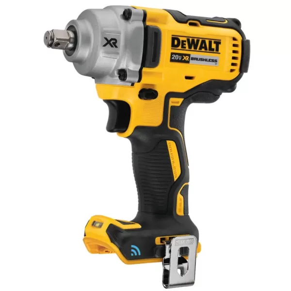 DEWALT 20-Volt MAX XR Cordless Brushless 1/2 in. Mid-Range Impact Wrench with Hog Ring Anvil & Tool Connect (Tool-Only)