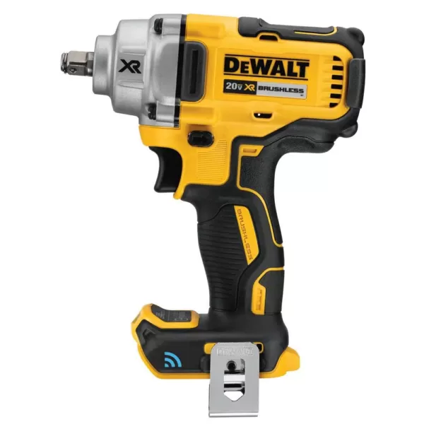 DEWALT 20-Volt MAX XR Cordless Brushless 1/2 in. Mid-Range Impact Wrench with Hog Ring Anvil & Tool Connect (Tool-Only)