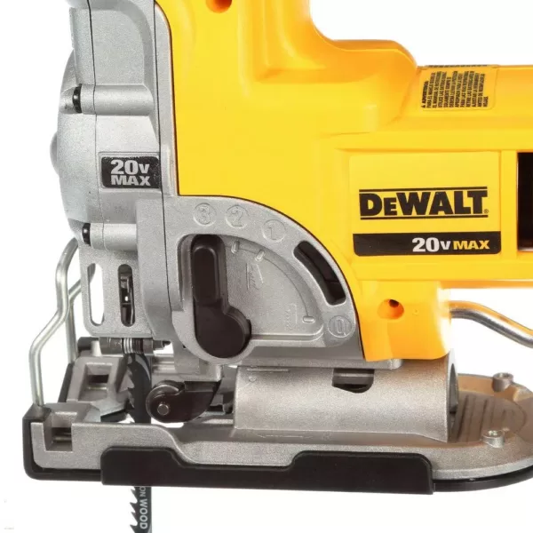 DEWALT 20-Volt MAX Cordless Jig Saw (Tool-Only) with General Purpose T-Shank Jig Saw Blade Set (10-Pack)