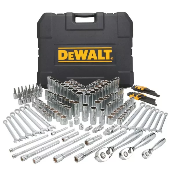 DEWALT Mechanics Tool Set (204-Piece) with Bonus Compound Pliers Set (3-Pack) and Screwdriver Set (10-Piece)
