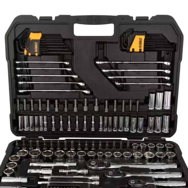 DEWALT 1/4 in., 3/8 in., and 1/2 in. Drive Polished Chrome Mechanics Tool Set (200-Piece)