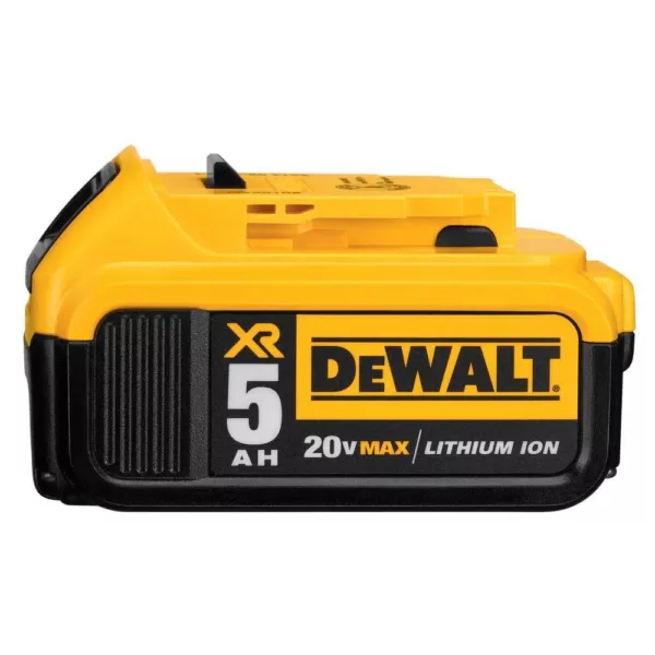 DEWALT 20-Volt MAX XR Cordless Brushless Deep Cut Band Saw with 4-1/2 in. Grinder & (2) 20-Volt Batteries 5.0Ah
