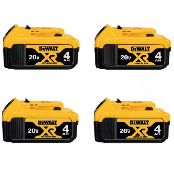 DEWALT 20-Volt MAX XR Premium Lithium-Ion 4.0Ah Battery Pack (4-Pack)
