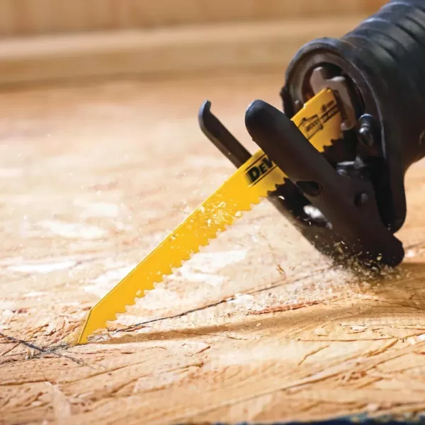 DEWALT 20-Volt MAX Cordless Reciprocating Saw with Bi-Metal Reciprocating Saw Blade Set (16-Piece)