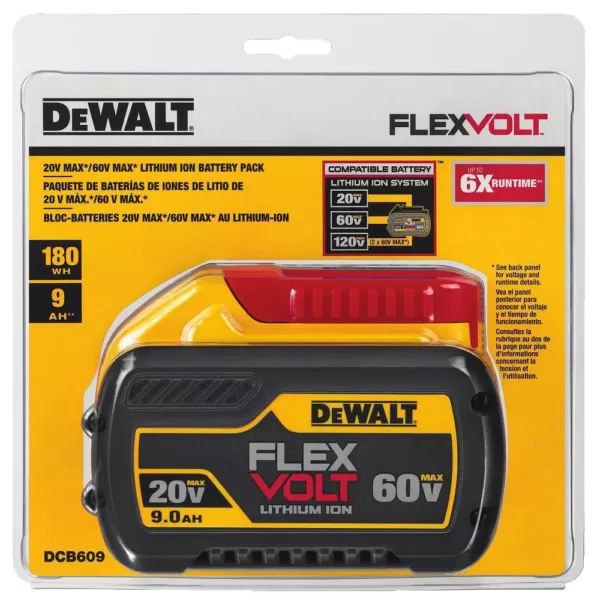 DEWALT FLEXVOLT 60-Volt MAX Cordless Brushless Reciprocating Saw with (1) FLEXVOLT 9.0Ah Battery