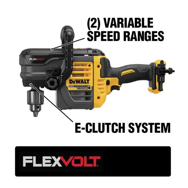 DEWALT FLEXVOLT 60-Volt MAX Cordless Brushless 1/2 in. Stud & Joist Drill with E-Clutch (Tool-Only)