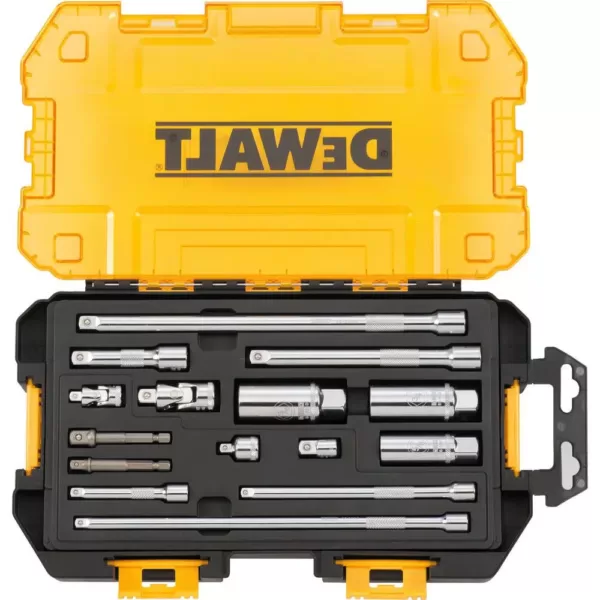 DEWALT 1/4 in. and 3/8 in. Drive Tool Accessory Set with Case (15-Piece) with 9 ft. x 1/2 in. Pocket Tape Measure