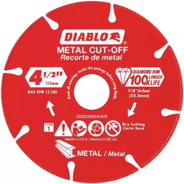 DIABLO 4.5 in. Diamond Wheel for Metal Cutting