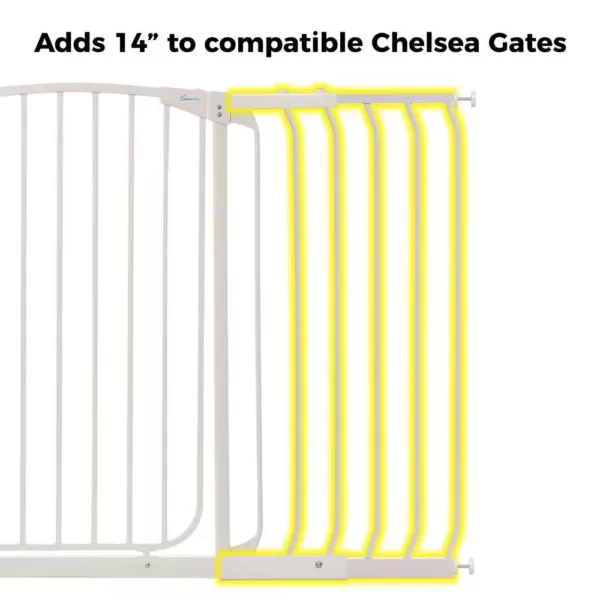 Dreambaby 14 in. Gate Extension for White Chelsea Extra Tall Child Safety Gate