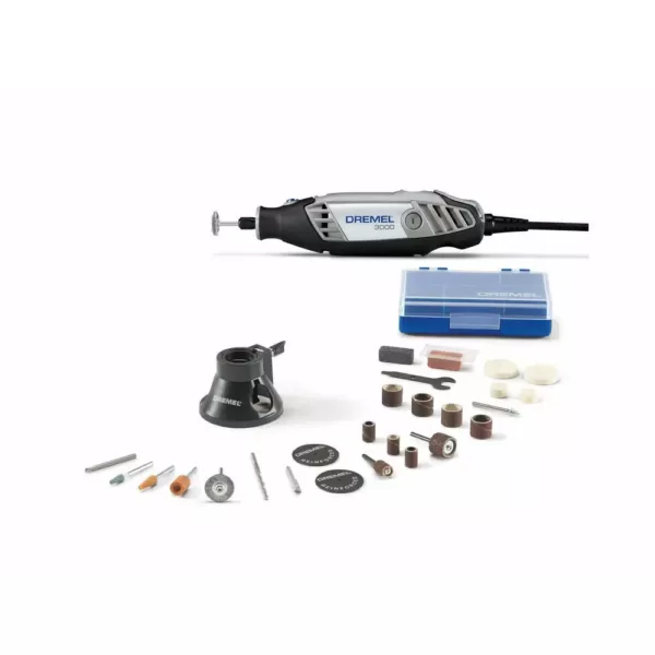 Dremel 3000 Series 1.2 Amp Variable Speed Corded Rotary Tool Kit + Rotary Tool Accessory Kit (130-Piece)