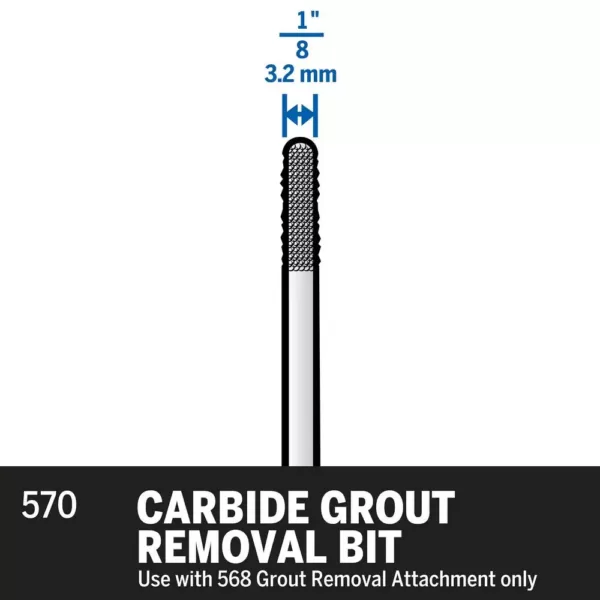 Dremel 1/8 in. Rotary Tool Carbide Grout Removal Accessory