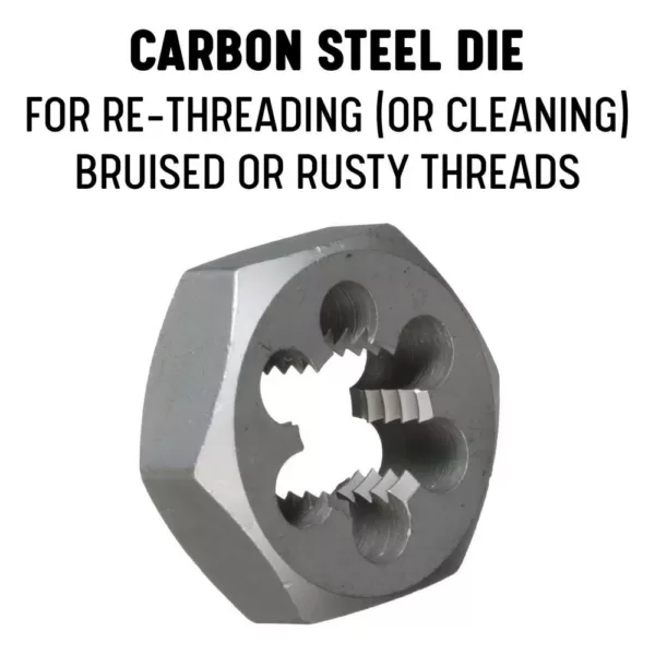 Drill America m16 x 1.5 Carbon Steel Hex Re-Threading Die