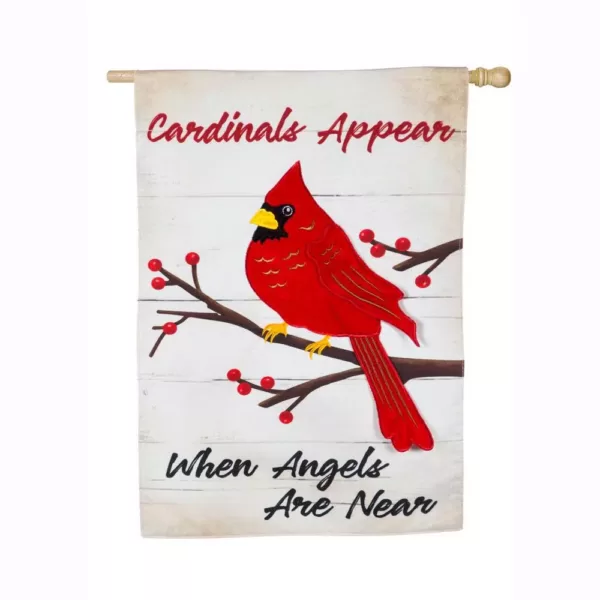 Evergreen 28 in. x 44 in. When Angels Are Near House Linen Flag