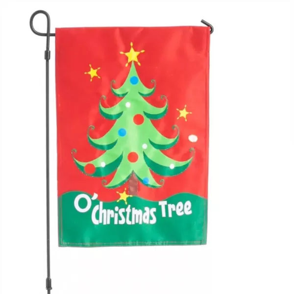 Evergreen 18 in. x 12.5 in. O' Christmas Tree Evernote Flag