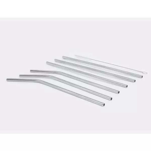 ExcelSteel 14-Piece Stainless Steel Straw Set With Cleaning Brushes