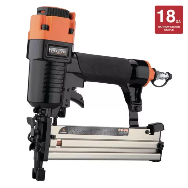 Freeman Complete Pneumatic Nail Gun Combo Kit with 21-Degree Framing Nailer and Finish Nailers, Bags, and Fasteners (9-Piece)