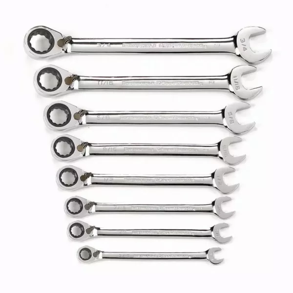 GEARWRENCH SAE Reversible Ratcheting Wrench Set (8 -Piece)