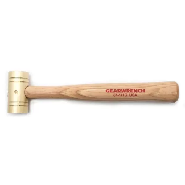 GEARWRENCH 1 lb. Brass Hammer with Hickory Handle