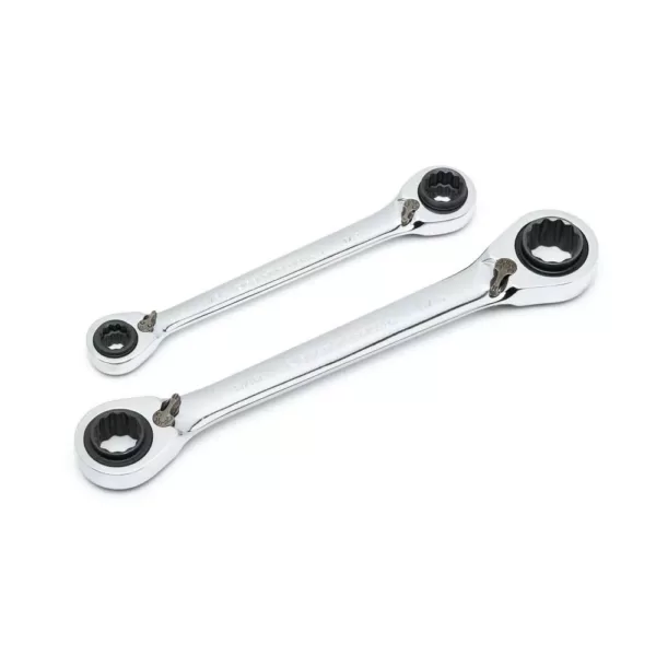 GEARWRENCH 2-Piece Quadbox Reversible Ratcheting Wrench Set