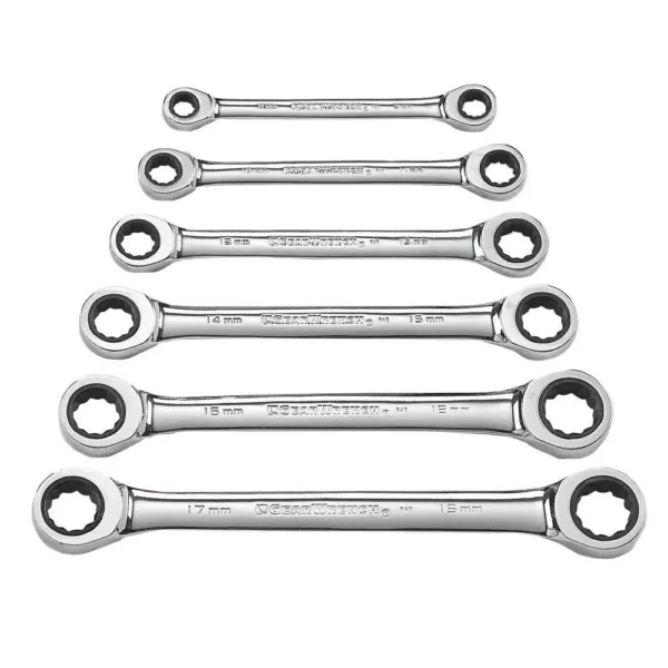 GEARWRENCH Metric Double Box-End Ratcheting Wrench Set (6-Piece)