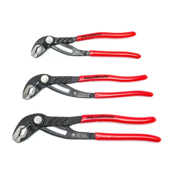 GEARWRENCH Push Button Tongue and Groove Plier Set (3-Piece)