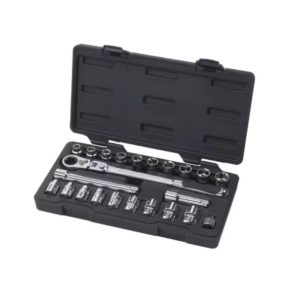 GEARWRENCH 3/8 in. Drive Gear Ratchet and Socket Set (23-Piece)