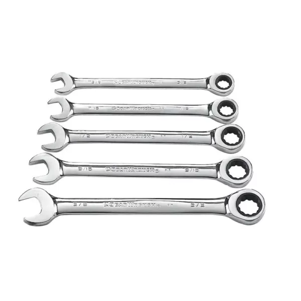 GEARWRENCH SAE Combination Ratcheting Wrench Set (5-Piece)