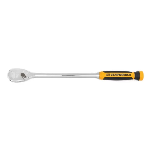 GEARWRENCH 1/2 in. Drive 90 Tooth 16-1/2 in. L Handle Dual Material Teardrop Ratchet