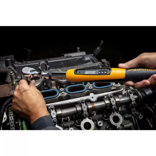 GEARWRENCH 1/2 in. Flex Head Electronic Torque Wrench with Angle 25 ft./lbs. to 250 ft./lbs.