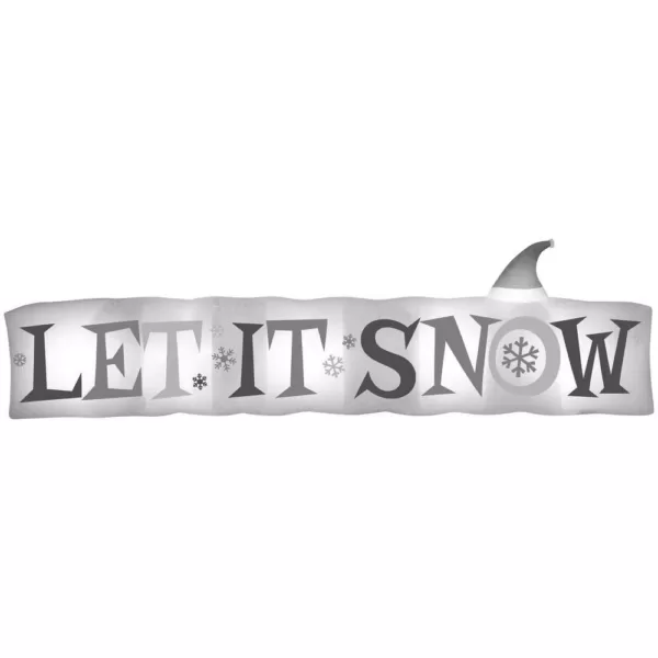 Gemmy 4 ft H. x 14ft W. Inflatable Airblown-Let It Snow Sign-LG