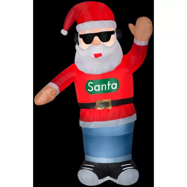 Gemmy 6 ft. H Inflatable Animated Airblown-Swaying Santa with Headphones