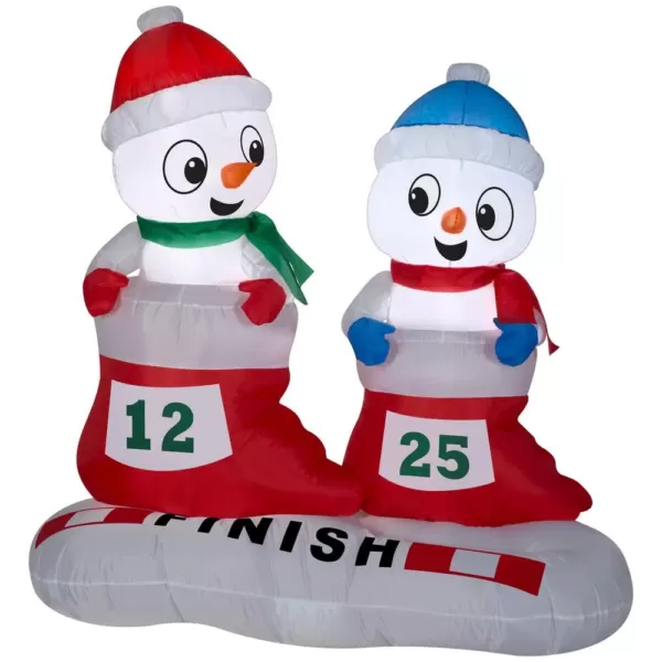 Gemmy 4 ft. H Airblown Snowman in Stocking Races-SM