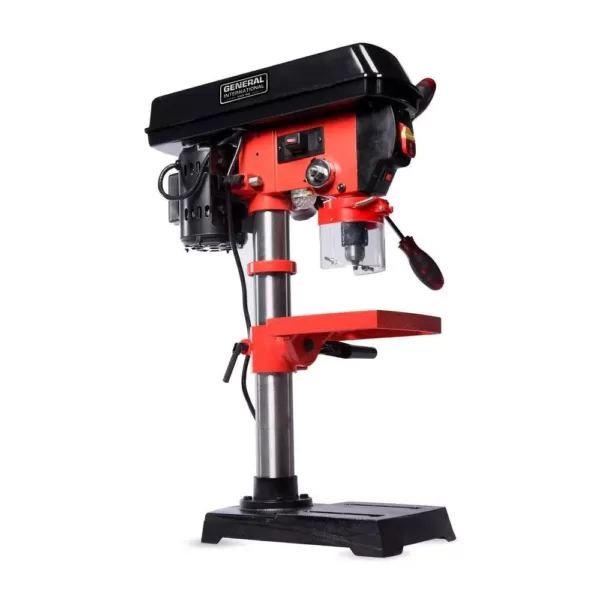 General International 10 in. Drill Press with Variable Speed, Laser System and LED Light
