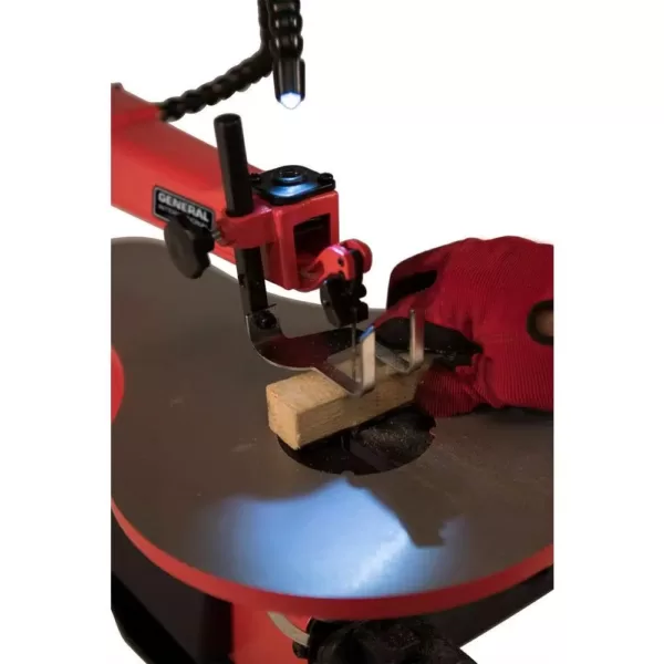 General International 1.2 Amp 16 in. Variable Speed Scroll Saw with Flex Shaft LED Work Light