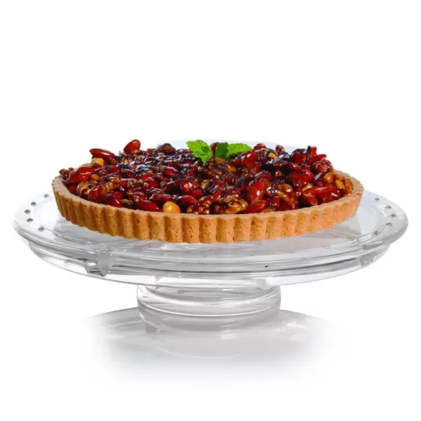 Gibson Home Great Foundations 1-Tier Clear Glass Cake Stand